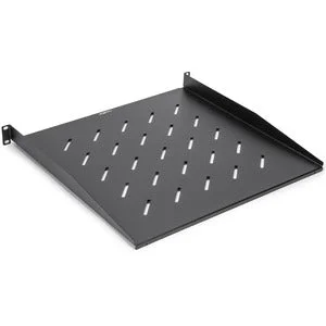 1U Universal Vented Rack Shelf,17.72In 450Mm Depth Black