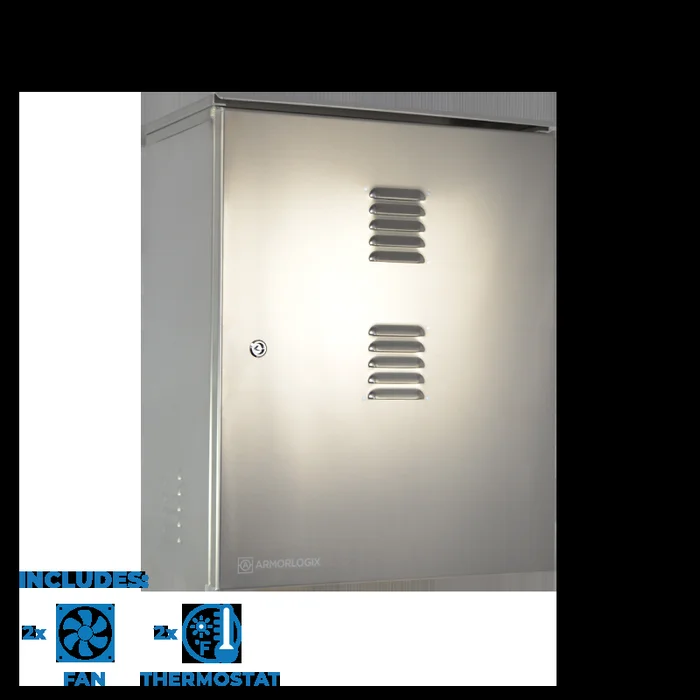 27″ X 22″ X 13″ Nema 3 Enclosure With 2 Fans Al272213N3-Ft2