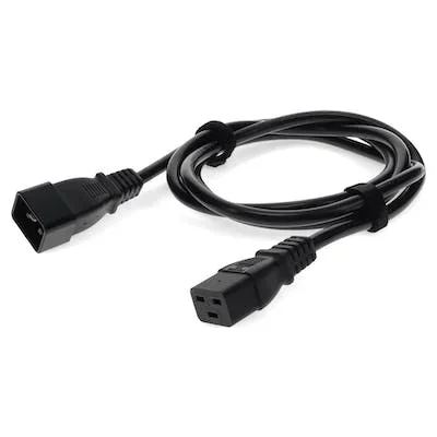 3ft C19 Female to C20 Male 16AWG 100-250V at 10A Black Power Cable ADD-C192C2016AWG3FT