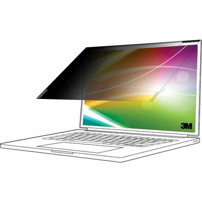 3M Bright Screen Privacy Filter for 14in Full Screen Laptop, 16:9, BP140W9E Black, Matte