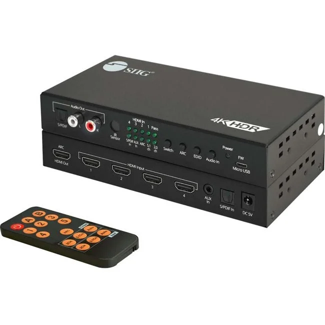 4×1 HDMI 4K60Hz Switch with ARC & Audio Extractor CE-H26211-S1