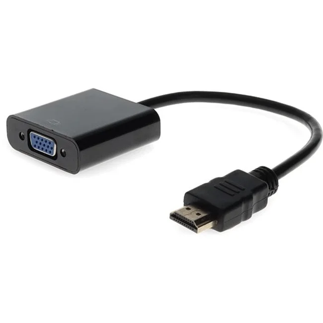 Addon 20.00Cm (8.00In) Hdmi Male To Vga Female Black Active Adapter Cable