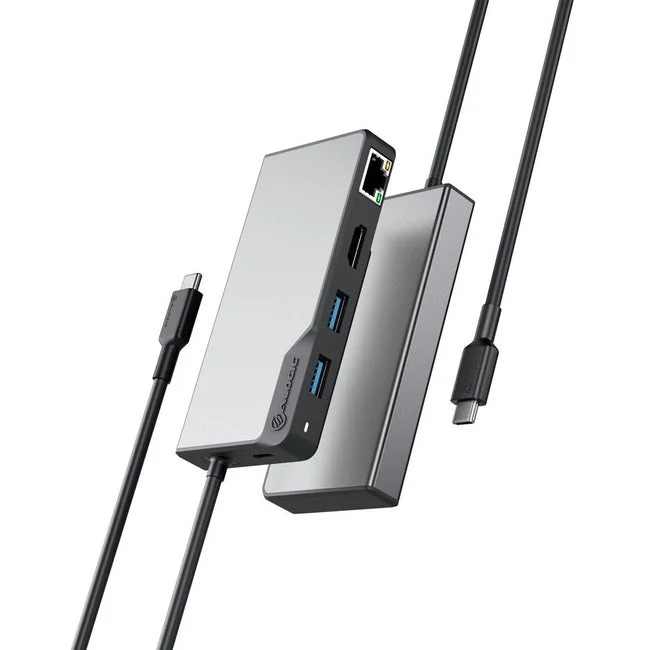 Alogic Usb-C Fusion Alpha 5-In-1 Hub – 1 X Hdmi 4K@60Hz, 2 X Usb-A (Usb 3.0), 1 X Gigabit Ethernet, 1 X Usb-C (Data & Pd) – Space Grey