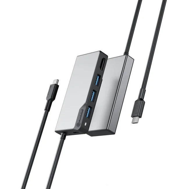Alogic Usb-C Fusion Core 5-In-1 Hdmi & Usb Hub- 1 X Hdmi@4K@60Hz, 3 X Usb-A (Usb3.0) 1 X Usb-C (Data + Pd) – Space Grey
