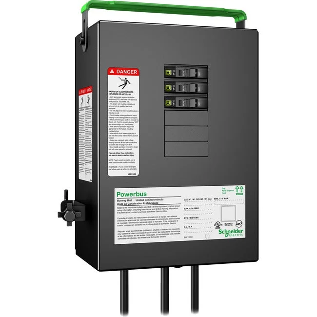 APC by Schneider Electric PB Busway Tap Off Unit, 3×1 pole 3 Wire 20A, 3 Drop Cords,3f,5f,7f, L5-20, 120V PBP4A31L520F