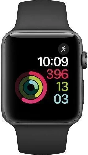 Apple Watch Series 2 – 8GB – Aluminum – 38mm – Space Grey – Rubber – Sport Band – Black