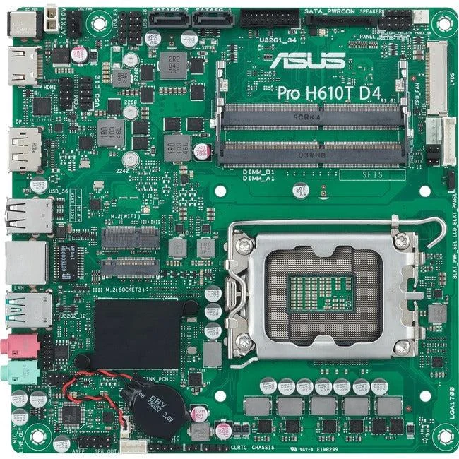 Asus H610T D4-Csm Desktop Motherboard – Intel H610 Chipset – Socket Lga-1700 – Intel Optane Memory Ready – Mini Itx PRO H610T D4-CSM