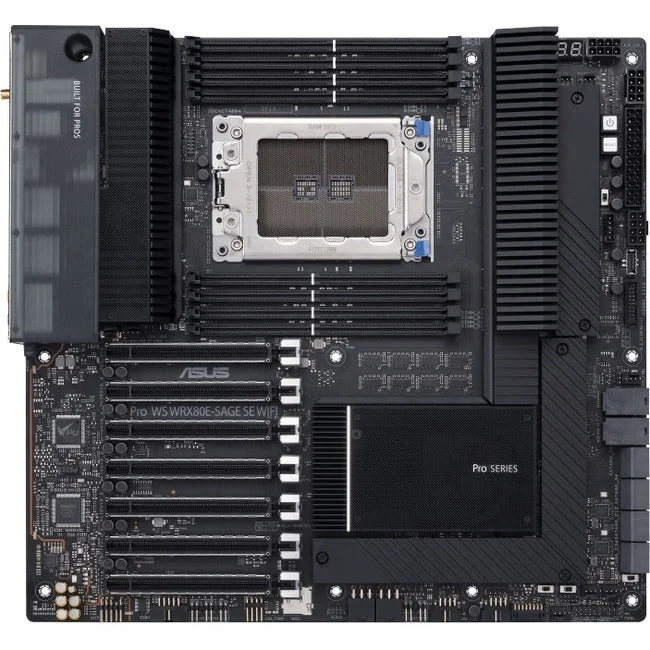 Asus PRO WS WRX80E-SAGE SE WIFI Desktop Motherboard – AMD WRX80 Chipset – Socket sWRX8 – Extended ATX