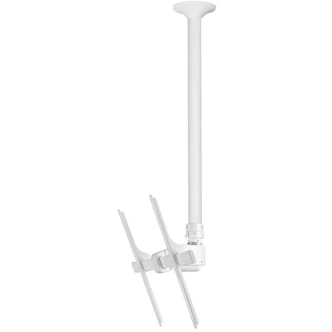 Atdec ceiling mount for large display, long pole – Loads up to 143lb – White – Universal VESA up to 800×500 TH-3070-CTLW