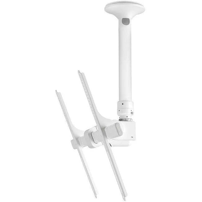 Atdec ceiling mount for large display, short pole – Loads up to 143lb – White – Universal VESA up to 800×500 TH-3070-CTSW