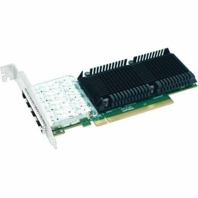 Axiom PCIe 4.0 x16 25Gbs Fiber Network Adapter – PCI Express 4.0 x16 – Intel – 4 Port(s)