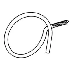 B-Line BR-32-4W | 2″ Threaded Bridle Ring, Lag Screw, Thread Size: 1/4″ X 7/8″