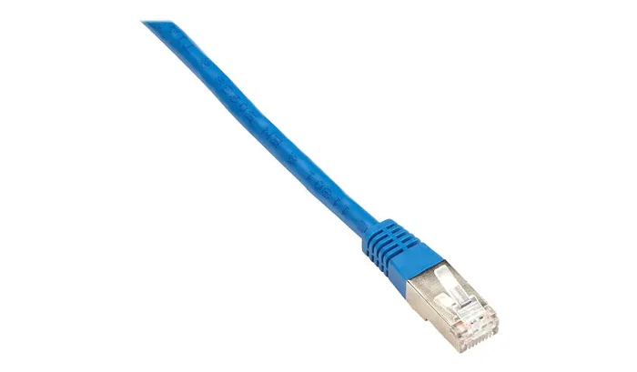 Black Box CAT5e 100-MHz Stranded Patch Cable Slim Molded Boot – F/UTP, CM PVC, Blue, 1FT EVNSL0172BL-0001
