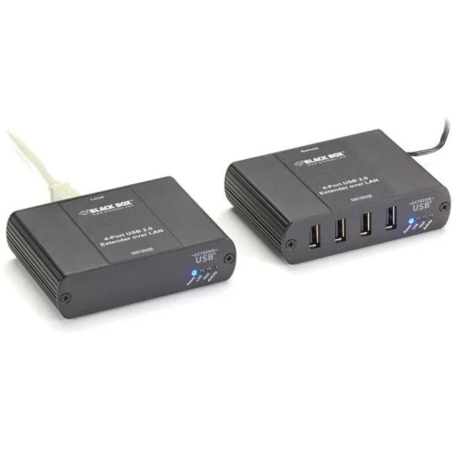 Black Box KVM-over-IP Switchable Extender Kit – LAN, 4-Port, 100m EMD100USB