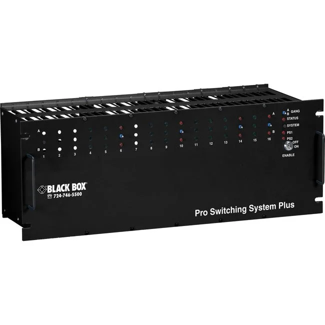 Black Box Pro Switching Gang Switch Chassis – 4U, 18-Card Slot SM960A