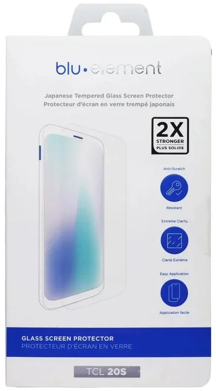 Blu Element Tempered Glass Screen Protector for TCL 20S – Clear