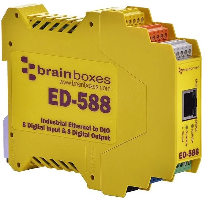 Brainboxes – Ethernet To 8 Digital Inputs And 8 Digital Outputs + Rs485 Gateway
