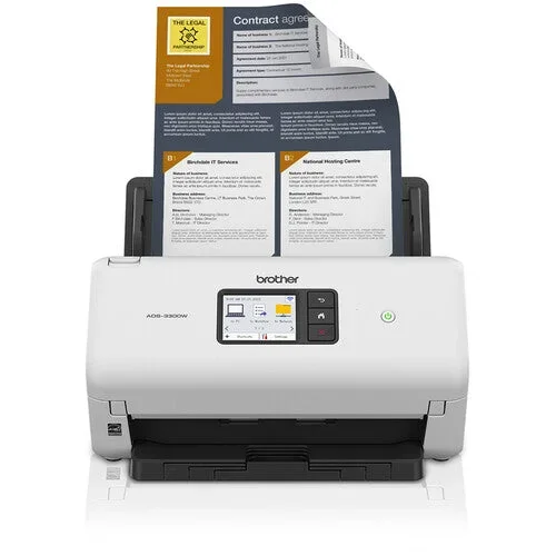 Brother ADS-3300W Cordless Sheetfed Desktop Scanner, Duplex Scanning, WiFi, Ethernet, USB – ADS3300W
