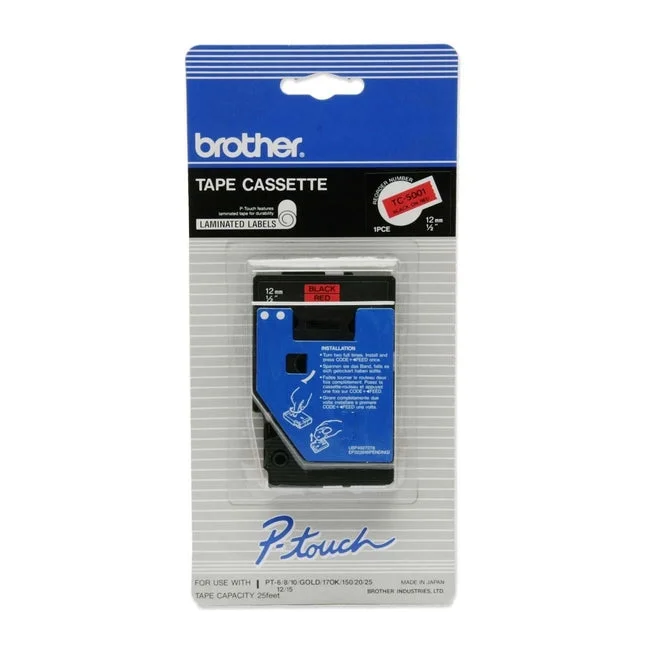 Brother P-touch 12mm Laminated Tape TC5001