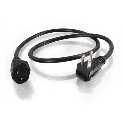 C2G 3Ft Flat Plug 18 Awg Power Strip Plus (Nema 5-15R To Nema 5-15P) Black 0.91 M