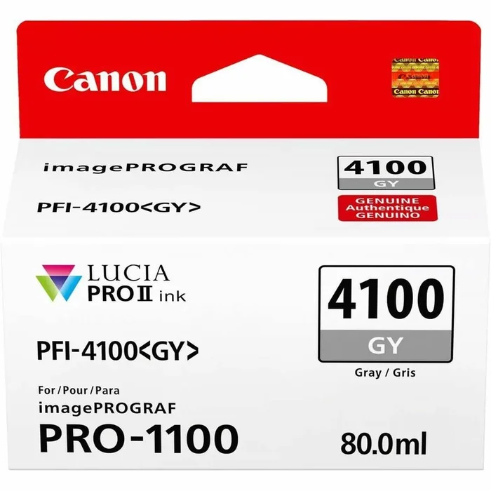 Canon Lucia PRO II PFI-4100 Original Inkjet Ink Cartridge – Gray – 1 / Pack