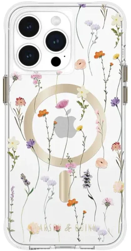 Carson & Quinn Floral Glory Phone Case with MagSafe for iPhone 15 Pro Max – Clear/Floral Glory
