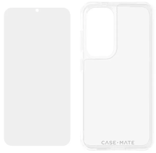 Case-Mate Protection Pack Phone Case & Screen Protector for Samsung Galaxy S24 – Clear