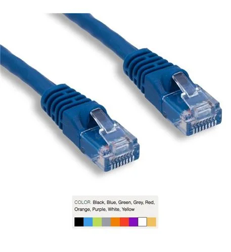 CAT6 PATCH CORD BOOTED 2′ BLACK WAV-6E04UMBK-PC-02