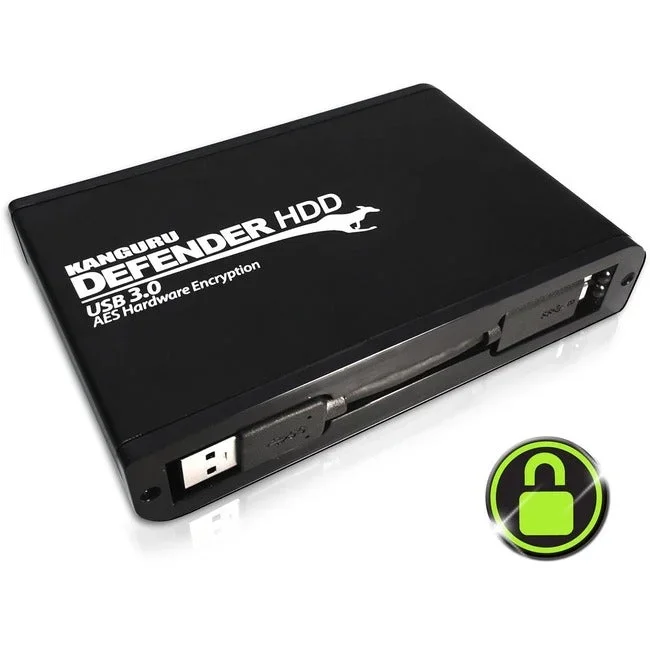 Defender HDD 35 AES 256-Bit Hardware Encrypted External Hard Drive KDH3B-35-500