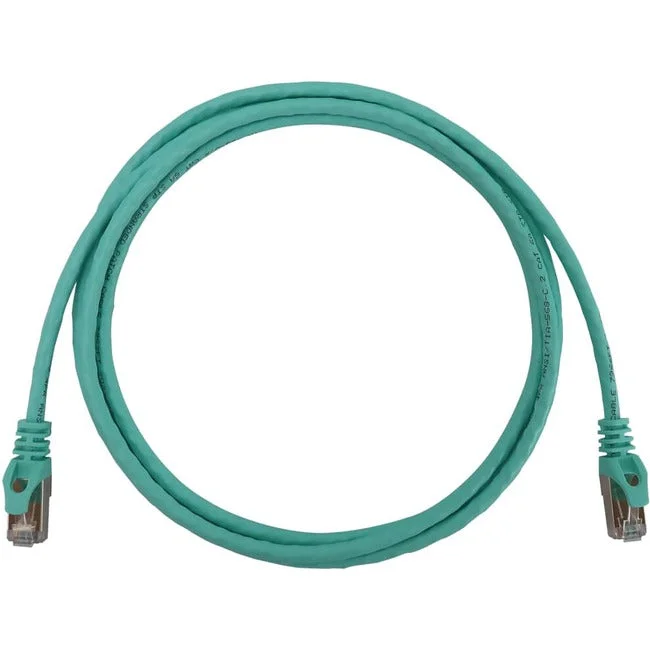 Eaton Tripp Lite Series Cat6a 10G Snagless Shielded Slim STP Ethernet Cable (RJ45 M/M), PoE, Aqua, 7 ft. (2.1 m) N262-S07-AQ