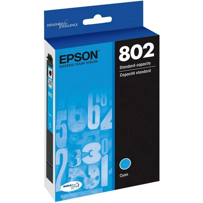 Epson DURABrite Ultra 802 Original Inkjet Ink Cartridge – Cyan – 1 Each T802220-S