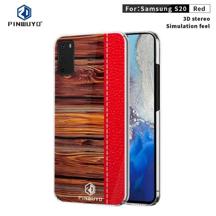 For Galaxy S20 PINWUYO Pindun Series Slim 3D Flashing All-inclusive PC Case(Red)