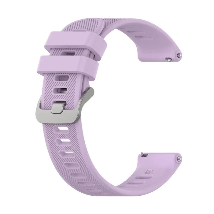 For Garmin Forerunner 158 / 55 Twill Silicone Watch Band(Light Purple)