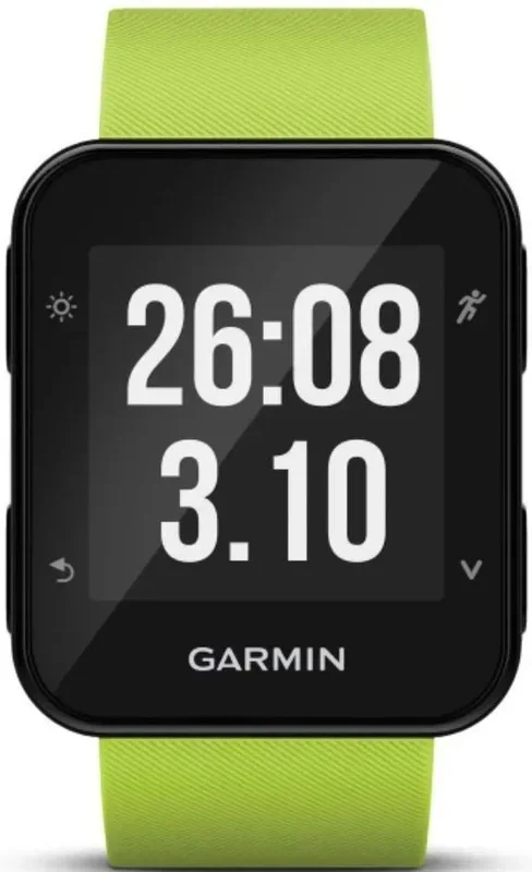 Garmin Forerunner 35 Smartwatch – Stainless Steel – Slate Gray – Silicone – Silicone Band – Limelight