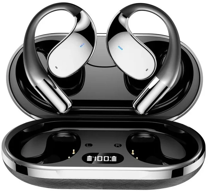 Generic VT-W20 Bone Conduction Bluetooth Earphones with Microphone – White/Black
