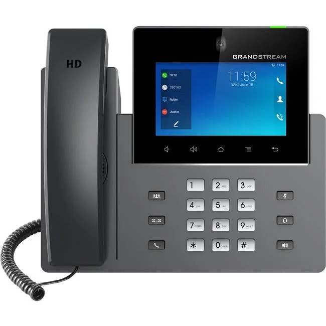 Grandstream GXV3450 IP Phone – Corded – Corded – Wi-Fi, Bluetooth – Desktop