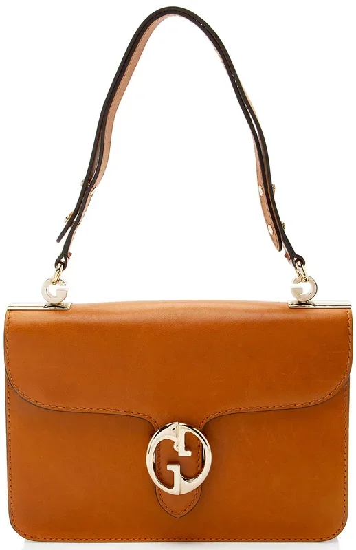 Gucci Leather 1973 Flap Medium Shoulder Bag – Brown