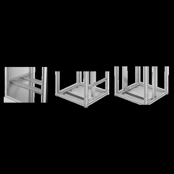 Hoffman PMU8B | Mounting Channel, fits 800mm, Black, Steel