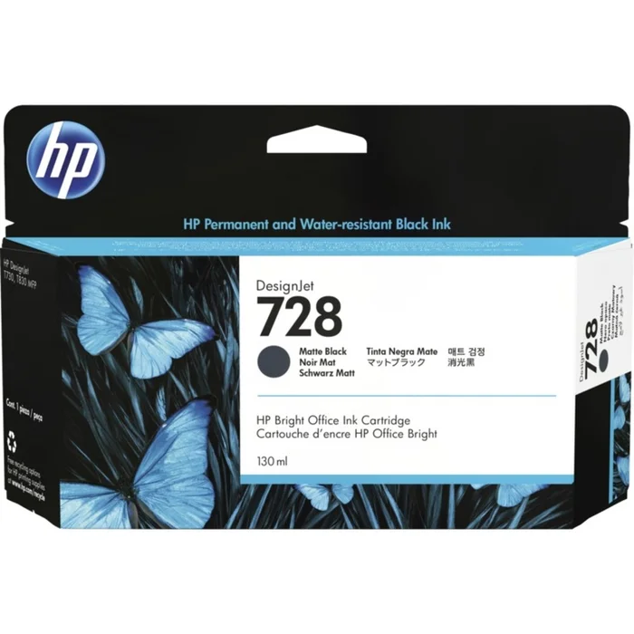 HP 728 Original Ink Cartridge – Matte Black