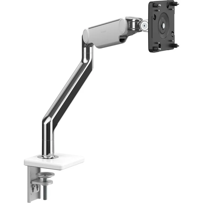 Humanscale M21CMWBTB Clamp Mount for Monitor – Polished Aluminum, White – Height