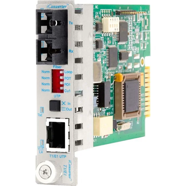 Iconverter T1/E1 Fiber Media Converter Rj48 Sc Single-Mode 60Km Module