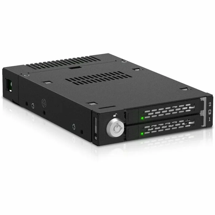 Icy Dock ToughArmor MB834MK-B V2 Drive Enclosure for 3.5″ M.2, PCI Express NVMe 4.0 – SFF-8654 SlimSAS Host Interface Internal – Black