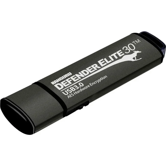 Kanguru Defender Elite30, Hardware Encrypted, Secure, SuperSpeed USB 3.0 Flash Drive, 16G KDFE30-16G