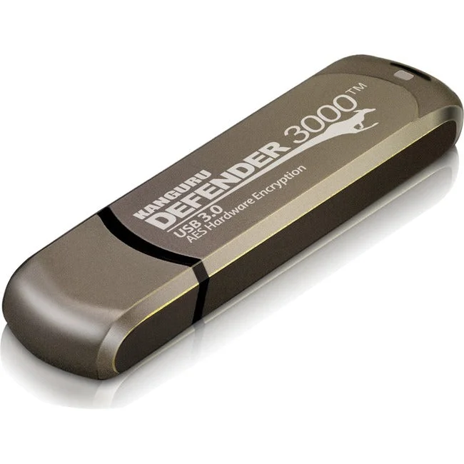 Kanguru Defender3000 FIPS 140-2 Certified Level 3, SuperSpeed USB 3.0 Secure Flash Drive, 32G KDF3000-32G