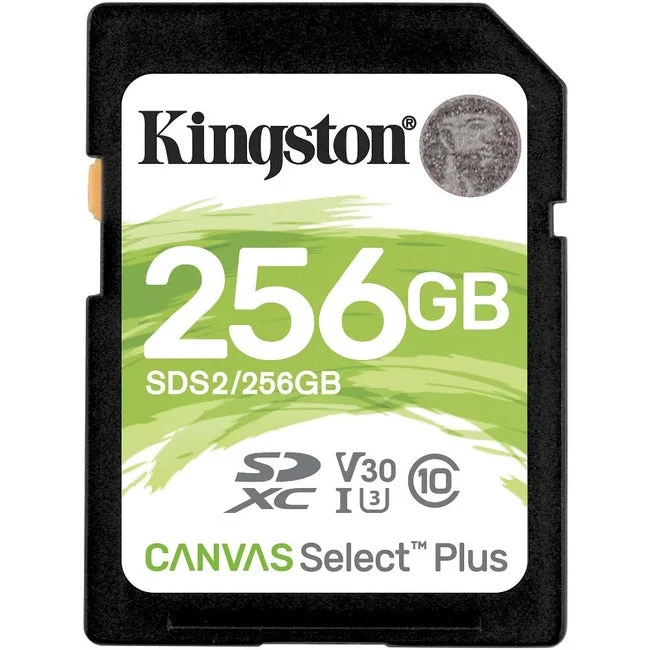 Kingston Canvas Select Plus SDS2 256 GB Class 10/UHS-I (U3) SDXC – 1 Pack SDS2/256GB