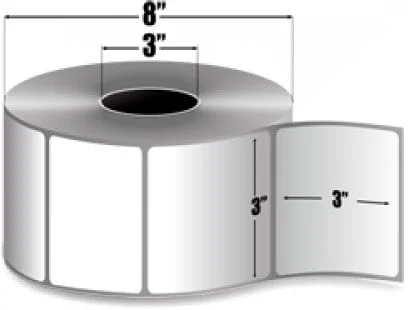 Label, Polyester, 3X3In (76.2X76.2Mm); Tt, Z-Ultimate 3000T White, High Performa
