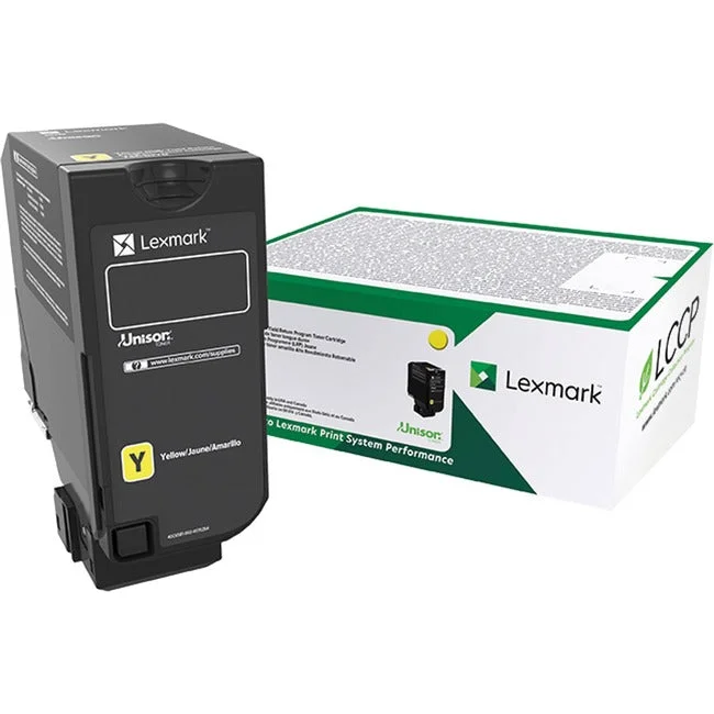 Lexmark Original Standard Yield Laser Toner Cartridge – Yellow – 1 Each 74C0SYG
