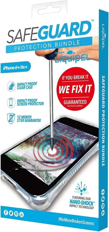 Liquipel Safe Guard Protection Screen Protector Bundle for iPhone 8 – Clear