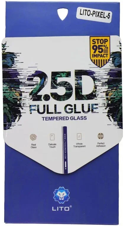 LITO 2.5D Full Glue Tempered Glass Screen Protector for Google Pixel 5 – Clear