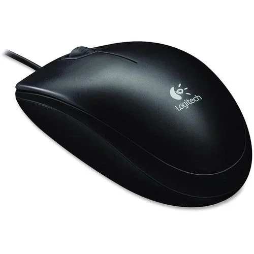 Logitech B100 Optical USB Mouse, 1000 DPI, 3 Buttons, Scroll Wheel, USB-A, Black – 910-001439